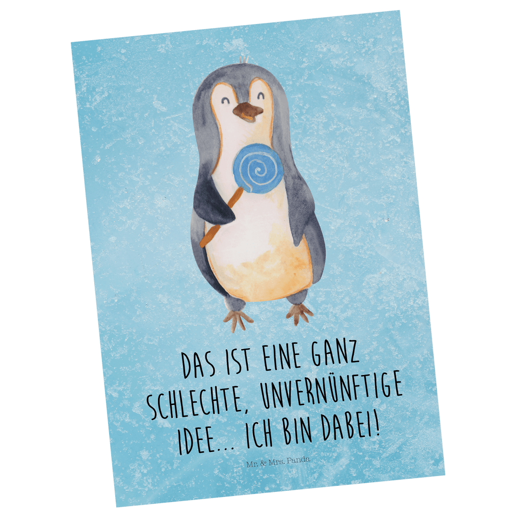 Postkarte Pinguin Lolli Postkarte, Karte, Geschenkkarte, Grußkarte, Einladung, Ansichtskarte, Geburtstagskarte, Einladungskarte, Dankeskarte, Ansichtskarten, Einladung Geburtstag, Einladungskarten Geburtstag, Pinguin, Pinguine, Lolli, Süßigkeiten, Blödsinn, Spruch, Rebell, Gauner, Ganove, Rabauke