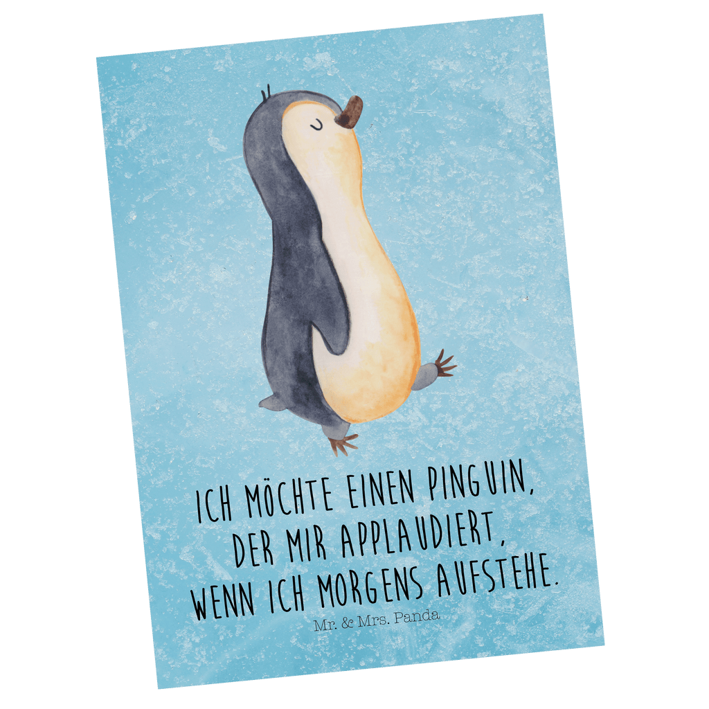 Postkarte Pinguin marschieren Postkarte, Karte, Geschenkkarte, Grußkarte, Einladung, Ansichtskarte, Geburtstagskarte, Einladungskarte, Dankeskarte, Ansichtskarten, Einladung Geburtstag, Einladungskarten Geburtstag, Pinguin, Pinguine, Frühaufsteher, Langschläfer, Bruder, Schwester, Familie