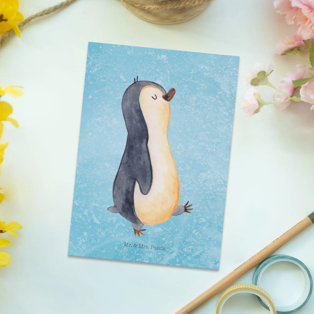 Postkarte Pinguin marschieren Postkarte, Karte, Geschenkkarte, Grußkarte, Einladung, Ansichtskarte, Geburtstagskarte, Einladungskarte, Dankeskarte, Ansichtskarten, Einladung Geburtstag, Einladungskarten Geburtstag, Pinguin, Pinguine, Frühaufsteher, Langschläfer, Bruder, Schwester, Familie