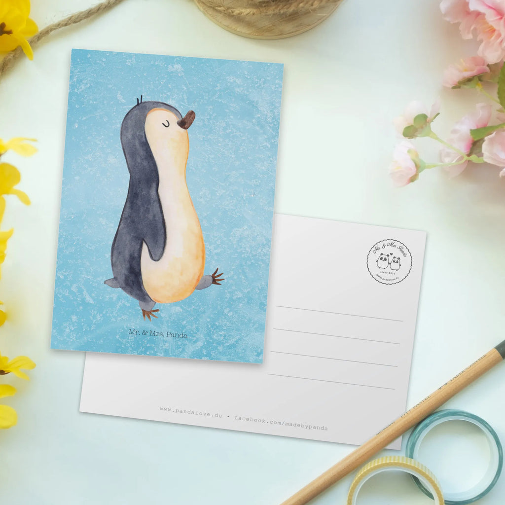 Postkarte Pinguin marschieren Postkarte, Karte, Geschenkkarte, Grußkarte, Einladung, Ansichtskarte, Geburtstagskarte, Einladungskarte, Dankeskarte, Ansichtskarten, Einladung Geburtstag, Einladungskarten Geburtstag, Pinguin, Pinguine, Frühaufsteher, Langschläfer, Bruder, Schwester, Familie