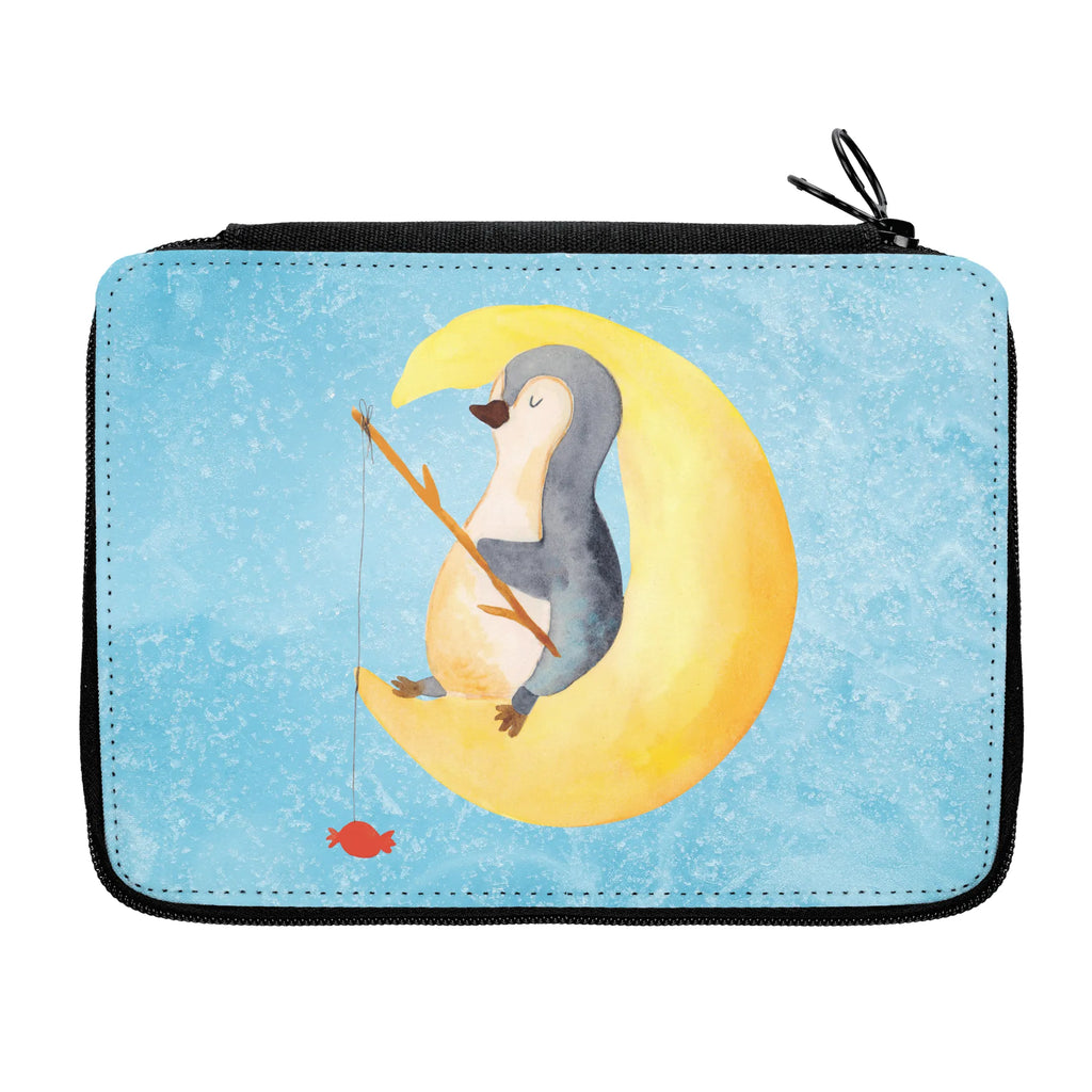 Federmappe Pinguin Mond Federmappe, Stiftetasche, Stifte Etui, Schule, Einschulung, Geschenk, Kind, Schüler, Schülerin, Stifterolle, Federmäppchen, Motiv, Grundschule, Federmäppchen bedruckt, Büro Stifte Etui, Bestückte Federmappe, Kinder Federmappe, Federmappe Einschulung, Pinguin, Pinguine, Spruch, schlafen, Nachtruhe, Einschlafen, Schlafzimmer, Schlafstörungen, Gästezimmer