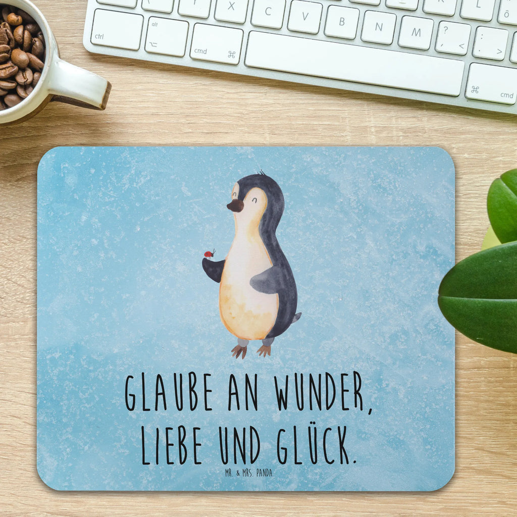 Mauspad Pinguin Marienkäfer Mousepad, Computer zubehör, Büroausstattung, PC Zubehör, Arbeitszimmer, Mauspad, Einzigartiges Mauspad, Designer Mauspad, Mausunterlage, Mauspad Büro, Pinguin, Pinguine, Marienkäfer, Liebe, Wunder, Glück, Freude, Lebensfreude