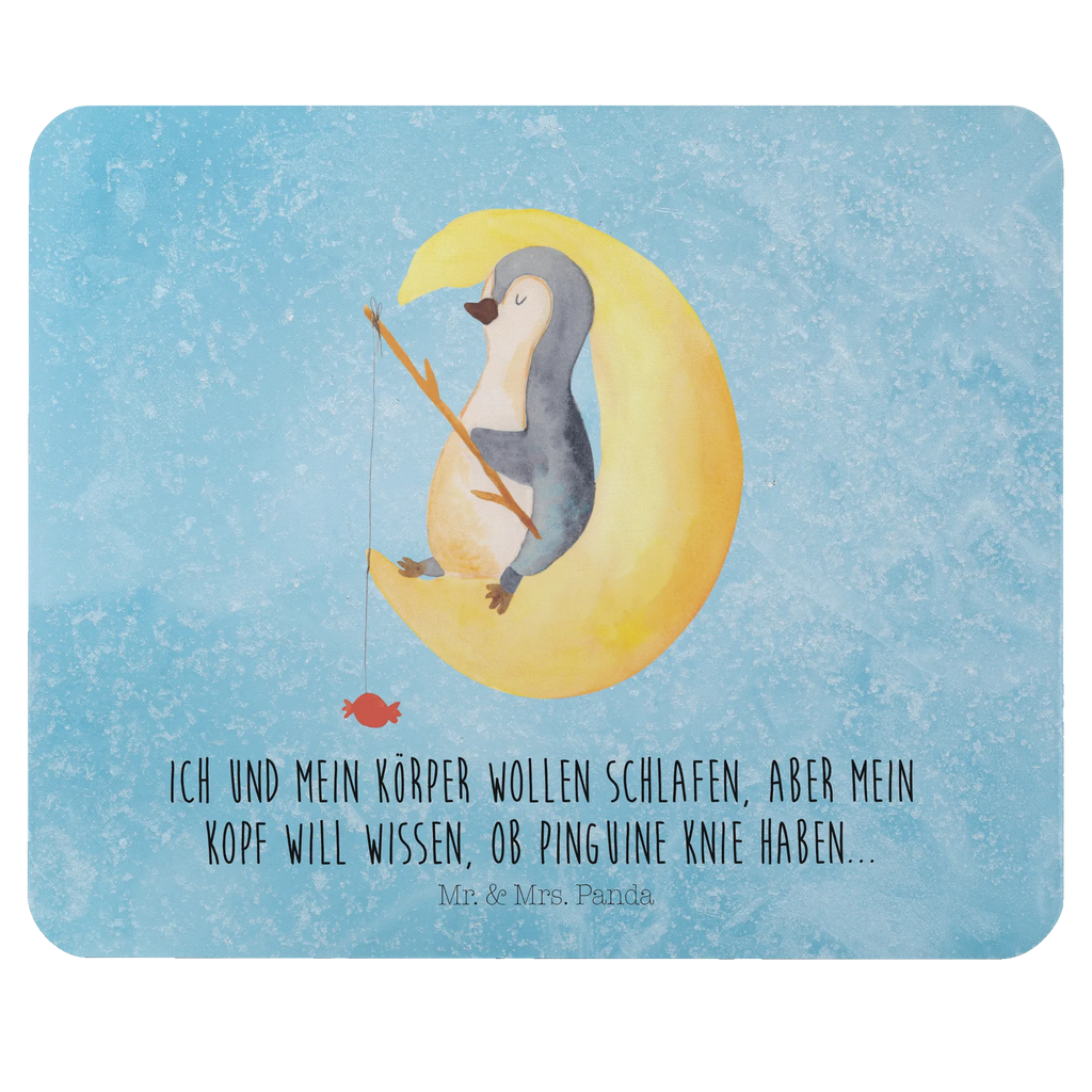 Mauspad Pinguin Mond Mousepad, Computer zubehör, Büroausstattung, PC Zubehör, Arbeitszimmer, Mauspad, Einzigartiges Mauspad, Designer Mauspad, Mausunterlage, Mauspad Büro, Pinguin, Pinguine, Spruch, schlafen, Nachtruhe, Einschlafen, Schlafzimmer, Schlafstörungen, Gästezimmer