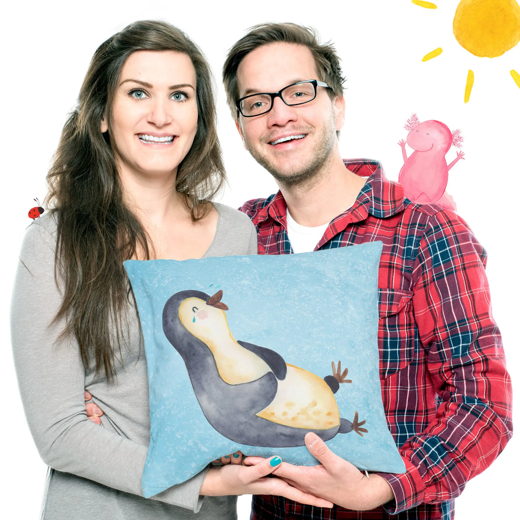 40x40 Kissen Pinguin Lachen Kissenhülle, Kopfkissen, Sofakissen, Dekokissen, Motivkissen, sofakissen, sitzkissen, Kissen, Kissenbezüge, Kissenbezug 40x40, Kissen 40x40, Kissenhülle 40x40, Zierkissen, Couchkissen, Dekokissen Sofa, Sofakissen 40x40, Dekokissen 40x40, Kopfkissen 40x40, Kissen 40x40 Waschbar, Pinguin, Pinguine, lustiger Spruch, Optimismus, Fröhlich, Lachen, Humor, Fröhlichkeit