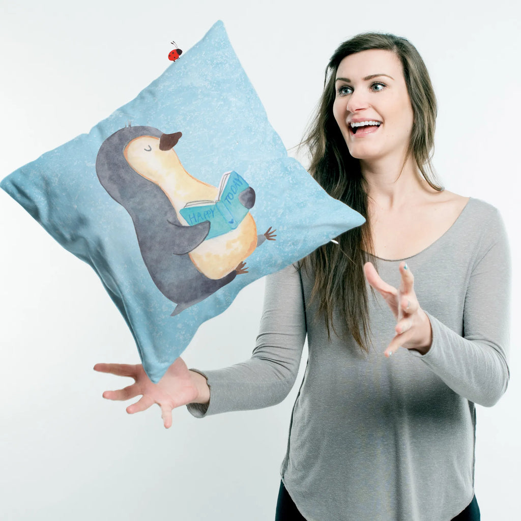 40x40 Kissen Pinguin Buch Kissenhülle, Kopfkissen, Sofakissen, Dekokissen, Motivkissen, sofakissen, sitzkissen, Kissen, Kissenbezüge, Kissenbezug 40x40, Kissen 40x40, Kissenhülle 40x40, Zierkissen, Couchkissen, Dekokissen Sofa, Sofakissen 40x40, Dekokissen 40x40, Kopfkissen 40x40, Kissen 40x40 Waschbar, Pinguin, Pinguine, Buch, Lesen, Bücherwurm, Nichtstun, Faulenzen, Ferien, Urlaub, Freizeit