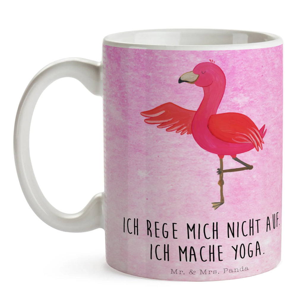 Tasse Flamingo Yoga Tasse, Kaffeetasse, Teetasse, Becher, Kaffeebecher, Teebecher, Keramiktasse, Porzellantasse, Büro Tasse, Geschenk Tasse, Tasse Sprüche, Tasse Motive, Kaffeetassen, Tasse bedrucken, Designer Tasse, Cappuccino Tassen, Schöne Teetassen, Flamingo, Vogel, Yoga, Namaste, Achtsamkeit, Yoga-Übung, Entspannung, Ärger, Aufregen, Tiefenentspannung