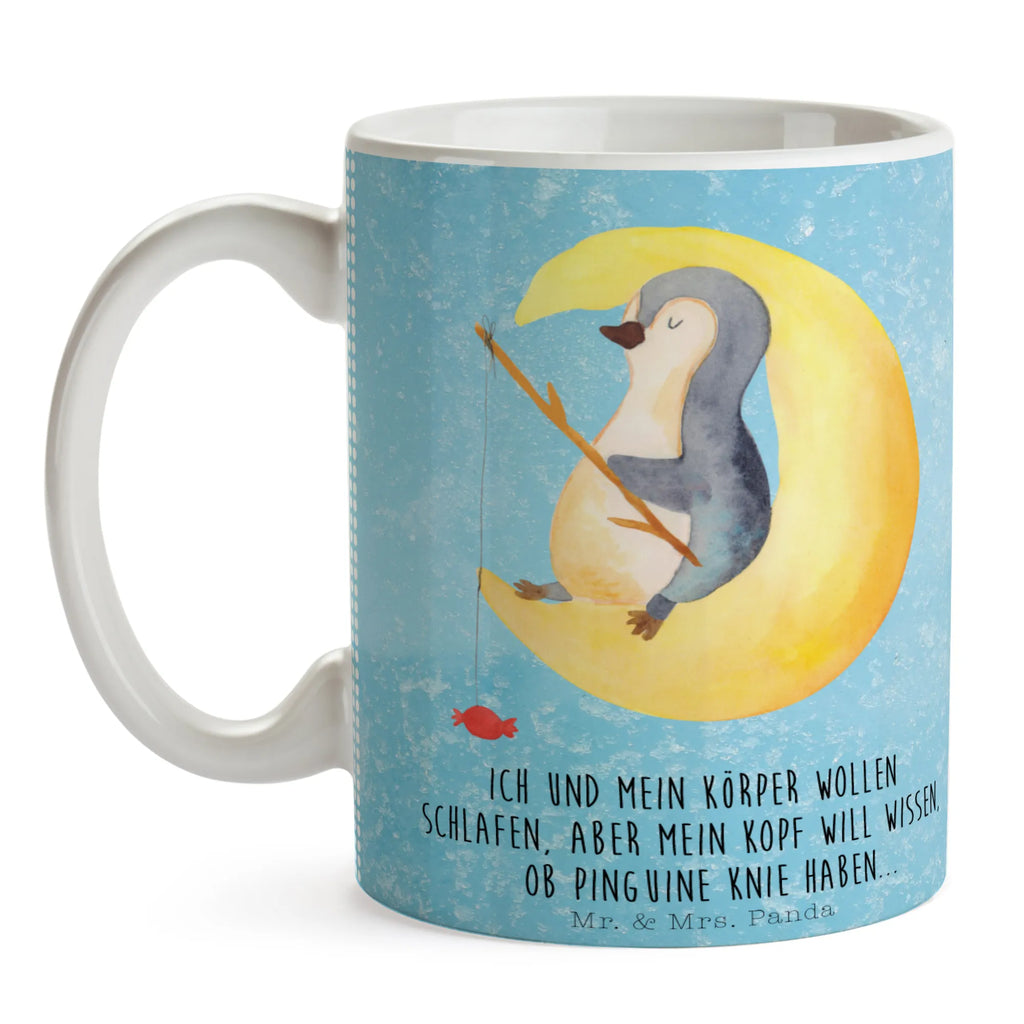 Tasse Pinguin Mond Tasse, Kaffeetasse, Teetasse, Becher, Kaffeebecher, Teebecher, Keramiktasse, Porzellantasse, Büro Tasse, Geschenk Tasse, Tasse Sprüche, Tasse Motive, Kaffeetassen, Tasse bedrucken, Designer Tasse, Cappuccino Tassen, Schöne Teetassen, Pinguin, Pinguine, Spruch, schlafen, Nachtruhe, Einschlafen, Schlafzimmer, Schlafstörungen, Gästezimmer