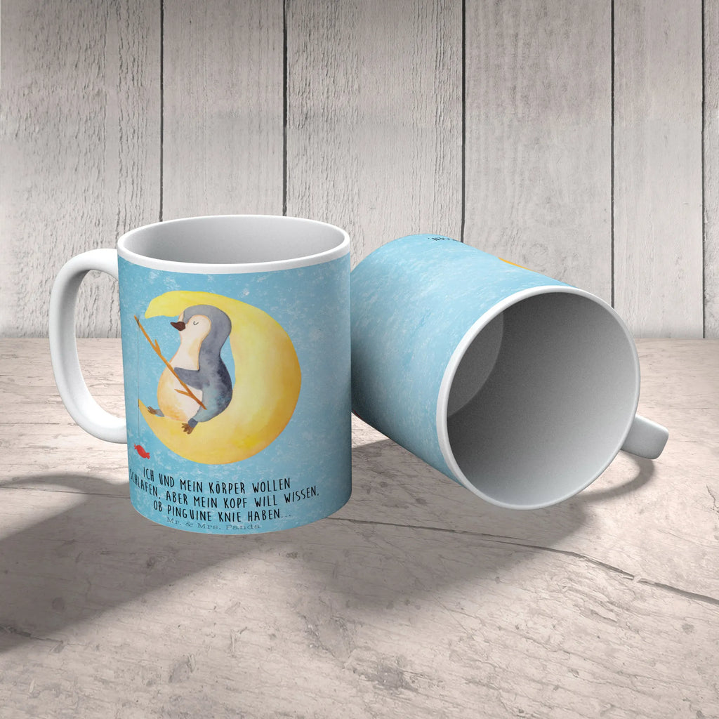 Tasse Pinguin Mond Tasse, Kaffeetasse, Teetasse, Becher, Kaffeebecher, Teebecher, Keramiktasse, Porzellantasse, Büro Tasse, Geschenk Tasse, Tasse Sprüche, Tasse Motive, Kaffeetassen, Tasse bedrucken, Designer Tasse, Cappuccino Tassen, Schöne Teetassen, Pinguin, Pinguine, Spruch, schlafen, Nachtruhe, Einschlafen, Schlafzimmer, Schlafstörungen, Gästezimmer