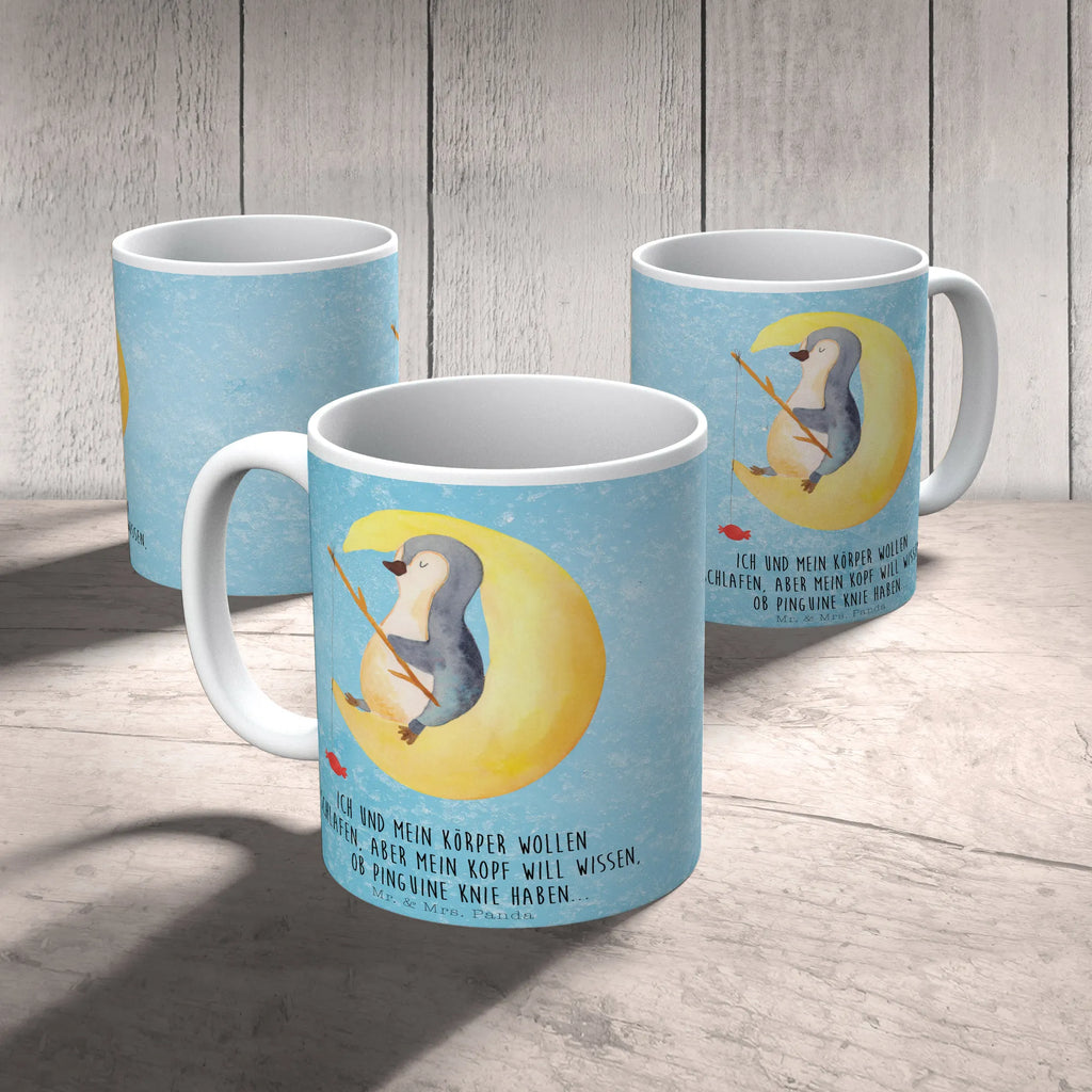 Tasse Pinguin Mond Tasse, Kaffeetasse, Teetasse, Becher, Kaffeebecher, Teebecher, Keramiktasse, Porzellantasse, Büro Tasse, Geschenk Tasse, Tasse Sprüche, Tasse Motive, Kaffeetassen, Tasse bedrucken, Designer Tasse, Cappuccino Tassen, Schöne Teetassen, Pinguin, Pinguine, Spruch, schlafen, Nachtruhe, Einschlafen, Schlafzimmer, Schlafstörungen, Gästezimmer