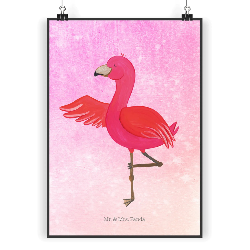 Poster Flamingo Yoga Poster, Wandposter, Bild, Wanddeko, Küchenposter, Kinderposter, Wanddeko Bild, Raumdekoration, Wanddekoration, Handgemaltes Poster, Mr. & Mrs. Panda Poster, Designposter, Kunstdruck, Posterdruck, Flamingo, Vogel, Yoga, Namaste, Achtsamkeit, Yoga-Übung, Entspannung, Ärger, Aufregen, Tiefenentspannung