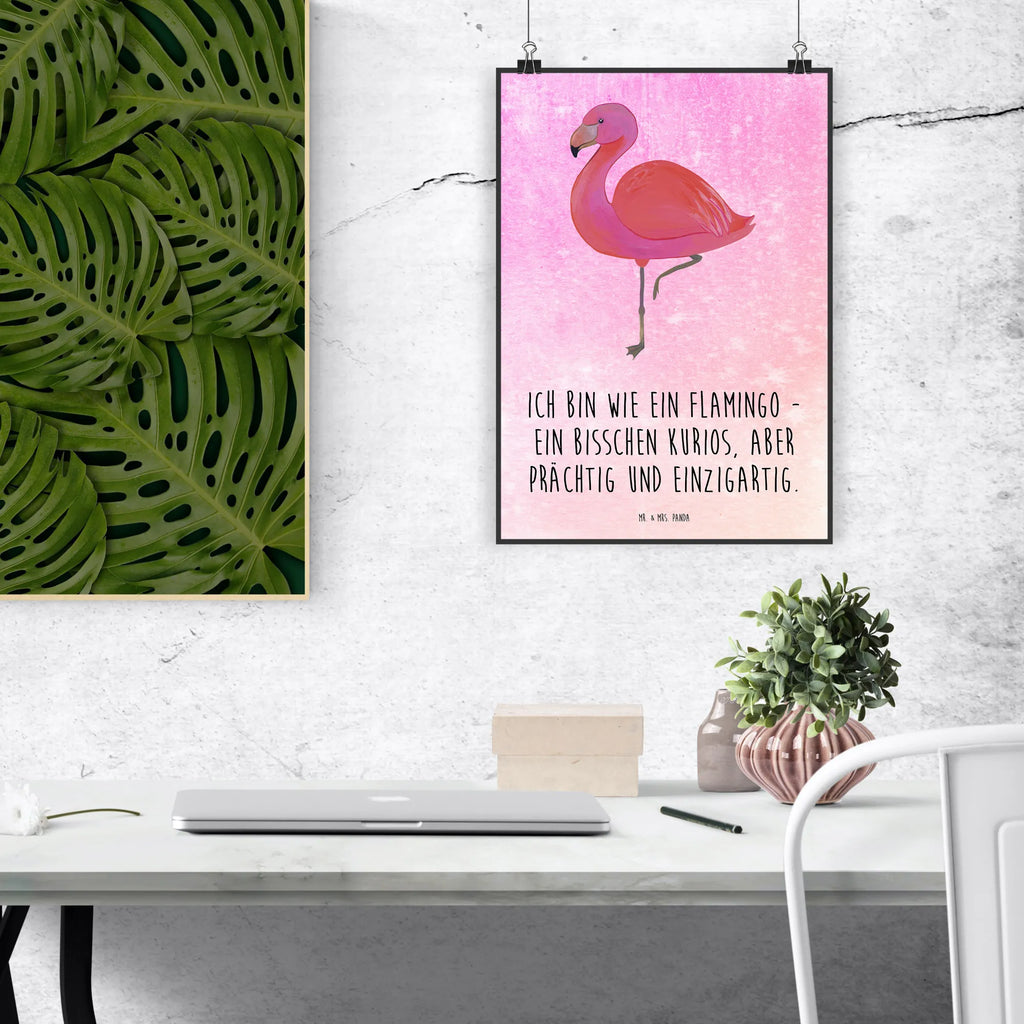 Poster Flamingo Classic Poster, Wandposter, Bild, Wanddeko, Küchenposter, Kinderposter, Wanddeko Bild, Raumdekoration, Wanddekoration, Handgemaltes Poster, Mr. & Mrs. Panda Poster, Designposter, Kunstdruck, Posterdruck, Flamingo, Einzigartig, Selbstliebe, Stolz, ich, für mich, Spruch, Freundin, Freundinnen, Außenseiter, Sohn, Tochter, Geschwister