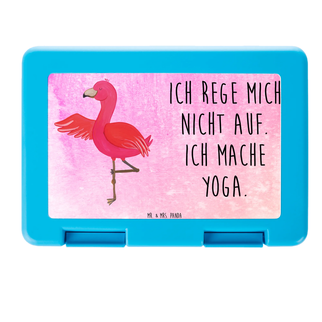 Brotdose Flamingo Yoga Brotbox, Snackbox, Lunch box, Butterbrotdose, Brotzeitbox, Flamingo, Vogel, Yoga, Namaste, Achtsamkeit, Yoga-Übung, Entspannung, Ärger, Aufregen, Tiefenentspannung