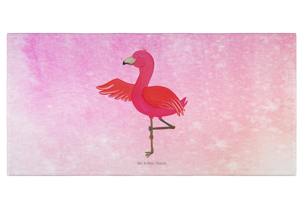 Handtuch Flamingo Yoga Handtuch, Badehandtuch, Badezimmer, Handtücher, groß, Kinder, Baby, Flamingo, Vogel, Yoga, Namaste, Achtsamkeit, Yoga-Übung, Entspannung, Ärger, Aufregen, Tiefenentspannung