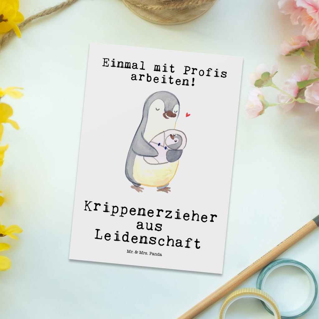 Postkarte Krippenerzieher aus Leidenschaft Postkarte, Karte, Geschenkkarte, Grußkarte, Einladung, Ansichtskarte, Geburtstagskarte, Einladungskarte, Dankeskarte, Ansichtskarten, Einladung Geburtstag, Einladungskarten Geburtstag, Beruf, Ausbildung, Jubiläum, Abschied, Rente, Kollege, Kollegin, Geschenk, Schenken, Arbeitskollege, Mitarbeiter, Firma, Danke, Dankeschön, Krippenerzieher, Kindertagesstätte, KITA, Eröffnung, Erzieher, Pädagoge