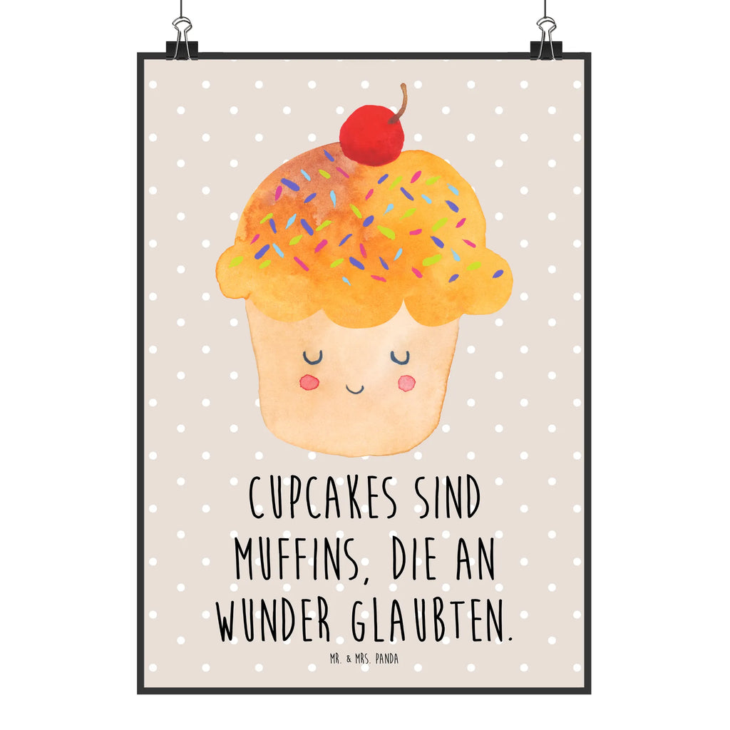 Poster Cupcake Poster, Wandposter, Bild, Wanddeko, Küchenposter, Kinderposter, Wanddeko Bild, Raumdekoration, Wanddekoration, Handgemaltes Poster, Mr. & Mrs. Panda Poster, Designposter, Kunstdruck, Posterdruck, Tiermotive, Gute Laune, lustige Sprüche, Tiere, Cupcakes, Muffin, Wunder, Küche Deko, Küche Spruch, Backen Geschenk, Geschenk Koch, Motivation Sprüche