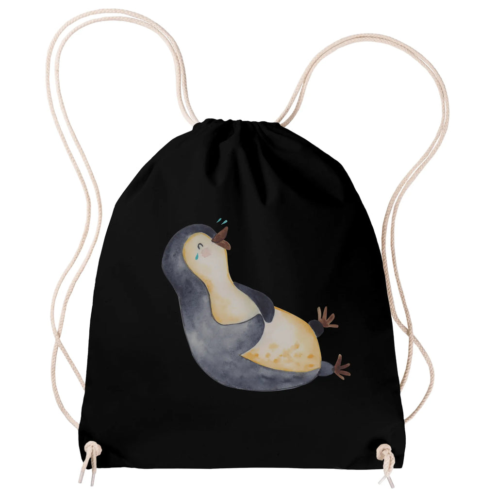 Sportbeutel Pinguin Lachen Sportbeutel, Turnbeutel, Beutel, Sporttasche, Tasche, Stoffbeutel, Sportbeutel Kinder, Gymsack, Beutel Rucksack, Kleine Sporttasche, Sportzubehör, Turnbeutel Baumwolle, Pinguin, Pinguine, lustiger Spruch, Optimismus, Fröhlich, Lachen, Humor, Fröhlichkeit