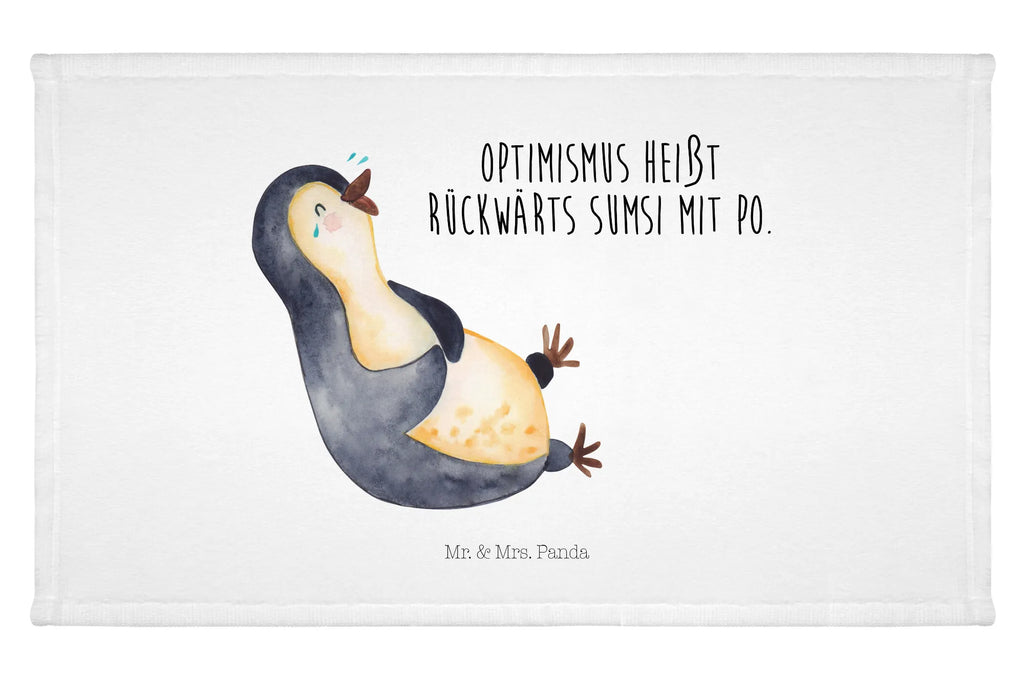 Handtuch Pinguin Lachen Handtuch, Badehandtuch, Badezimmer, Handtücher, groß, Kinder, Baby, Pinguin, Pinguine, lustiger Spruch, Optimismus, Fröhlich, Lachen, Humor, Fröhlichkeit