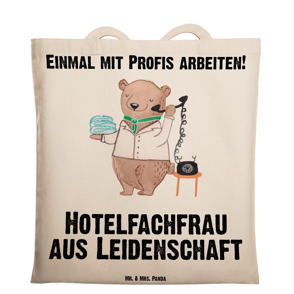 Tragetasche Hotelfachfrau aus Leidenschaft Beuteltasche, Beutel, Einkaufstasche, Jutebeutel, Stoffbeutel, Tasche, Shopper, Umhängetasche, Strandtasche, Schultertasche, Stofftasche, Tragetasche, Badetasche, Jutetasche, Einkaufstüte, Laptoptasche, Beruf, Ausbildung, Jubiläum, Abschied, Rente, Kollege, Kollegin, Geschenk, Schenken, Arbeitskollege, Mitarbeiter, Firma, Danke, Dankeschön, Hotelfachfrau, Hotelkauffrau, Hotelfachangestellte, Hotelier, Hoteleröffnung