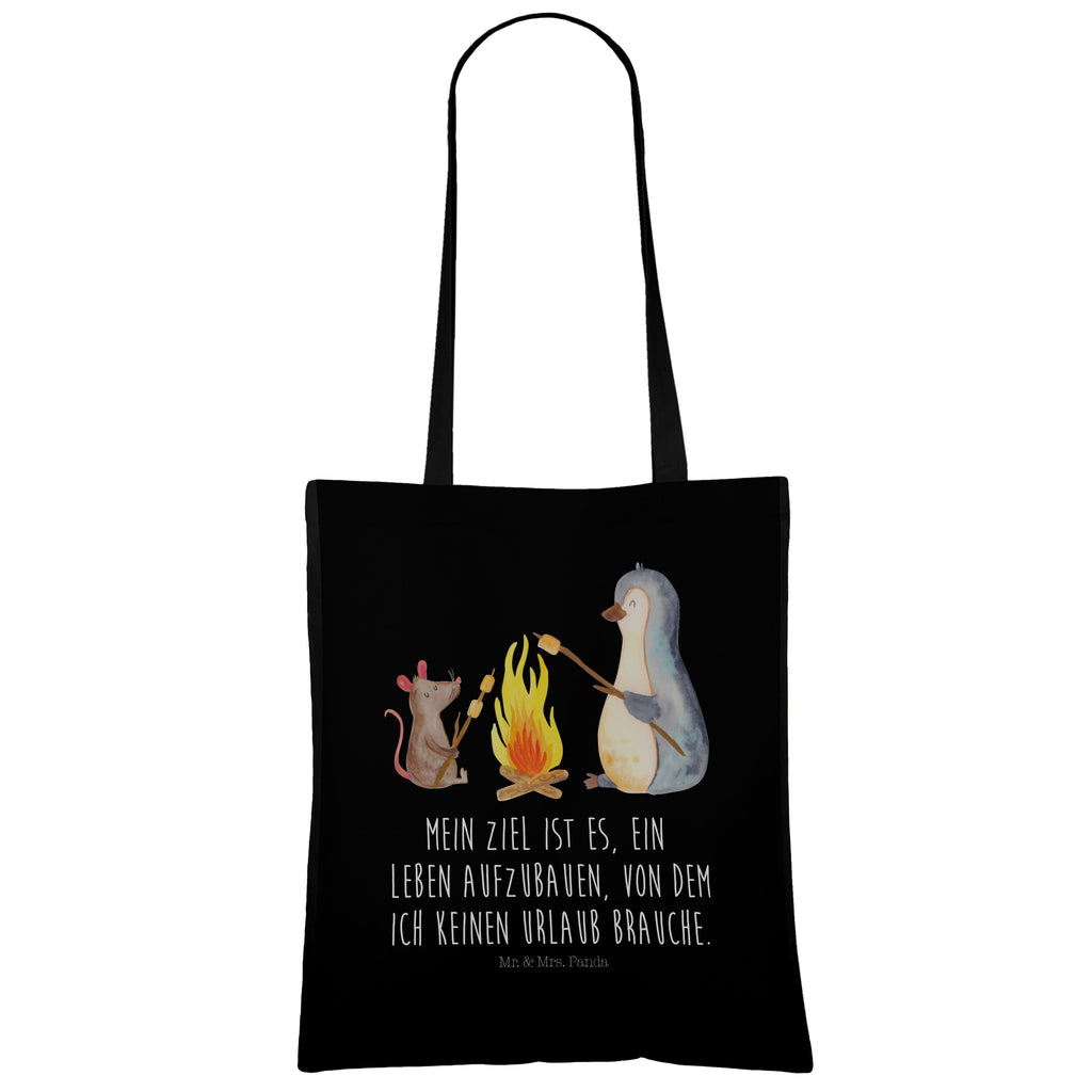 Tragetasche Pinguin Lagerfeuer Beuteltasche, Beutel, Einkaufstasche, Jutebeutel, Stoffbeutel, Tasche, Shopper, Umhängetasche, Strandtasche, Schultertasche, Stofftasche, Tragetasche, Badetasche, Jutetasche, Einkaufstüte, Laptoptasche, Pinguin, Maus, Pinguine, Lagerfeuer, Leben, Arbeit, Job, Motivation, Büro, Büroalltag, Lebensspruch, Lebensmotivation, Neustart, Liebe, grillen, Feuer, Marshmallows