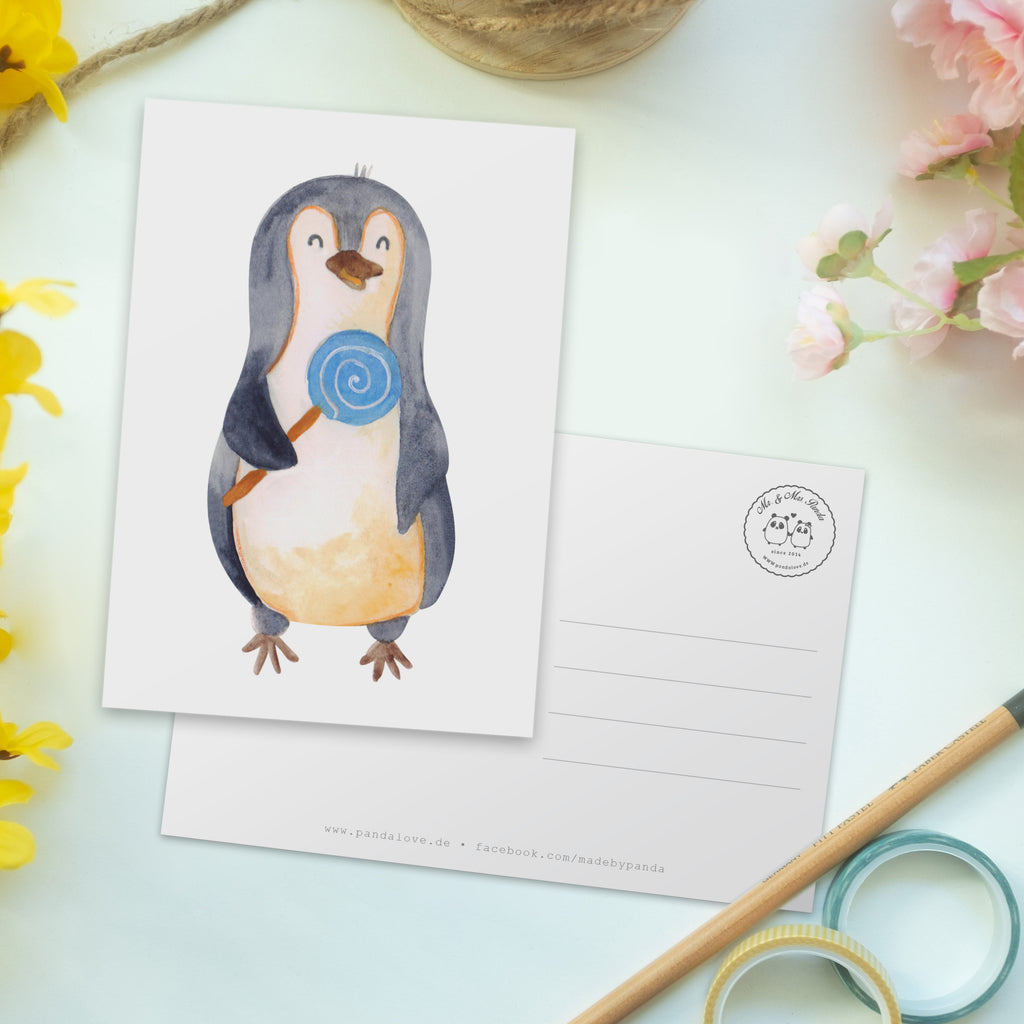 Postkarte Pinguin Lolli Postkarte, Karte, Geschenkkarte, Grußkarte, Einladung, Ansichtskarte, Geburtstagskarte, Einladungskarte, Dankeskarte, Ansichtskarten, Einladung Geburtstag, Einladungskarten Geburtstag, Pinguin, Pinguine, Lolli, Süßigkeiten, Blödsinn, Spruch, Rebell, Gauner, Ganove, Rabauke