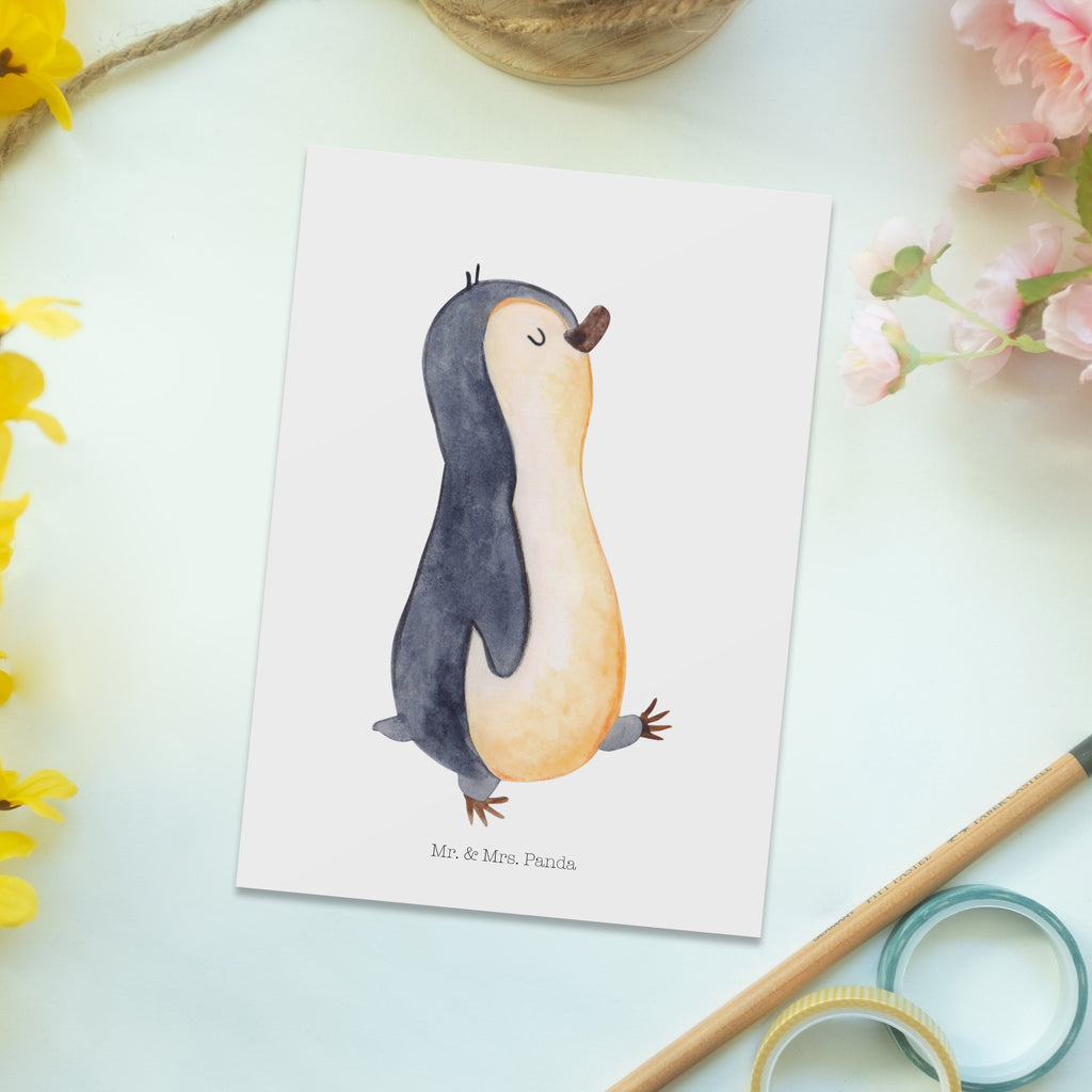 Postkarte Pinguin marschieren Postkarte, Karte, Geschenkkarte, Grußkarte, Einladung, Ansichtskarte, Geburtstagskarte, Einladungskarte, Dankeskarte, Ansichtskarten, Einladung Geburtstag, Einladungskarten Geburtstag, Pinguin, Pinguine, Frühaufsteher, Langschläfer, Bruder, Schwester, Familie