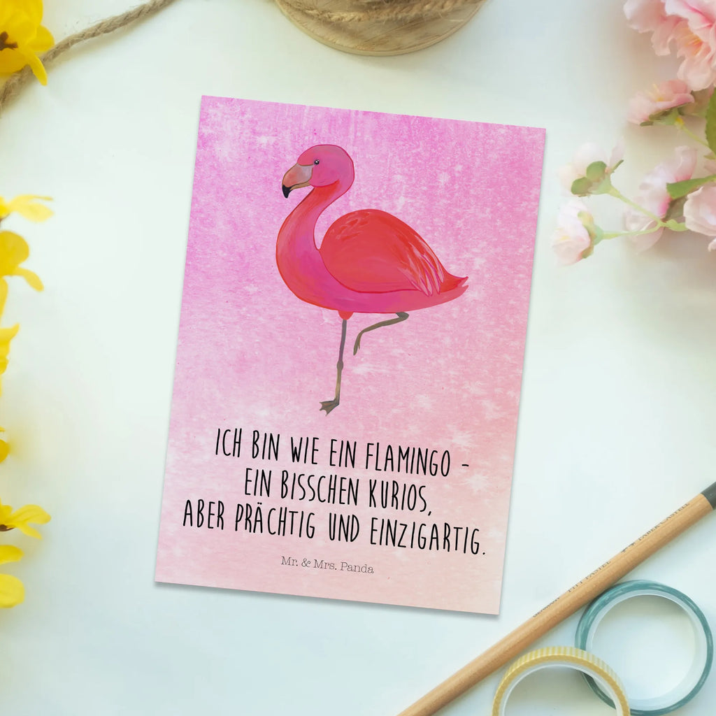 Postkarte Flamingo Classic Postkarte, Karte, Geschenkkarte, Grußkarte, Einladung, Ansichtskarte, Geburtstagskarte, Einladungskarte, Dankeskarte, Ansichtskarten, Einladung Geburtstag, Einladungskarten Geburtstag, Flamingo, Einzigartig, Selbstliebe, Stolz, ich, für mich, Spruch, Freundin, Freundinnen, Außenseiter, Sohn, Tochter, Geschwister