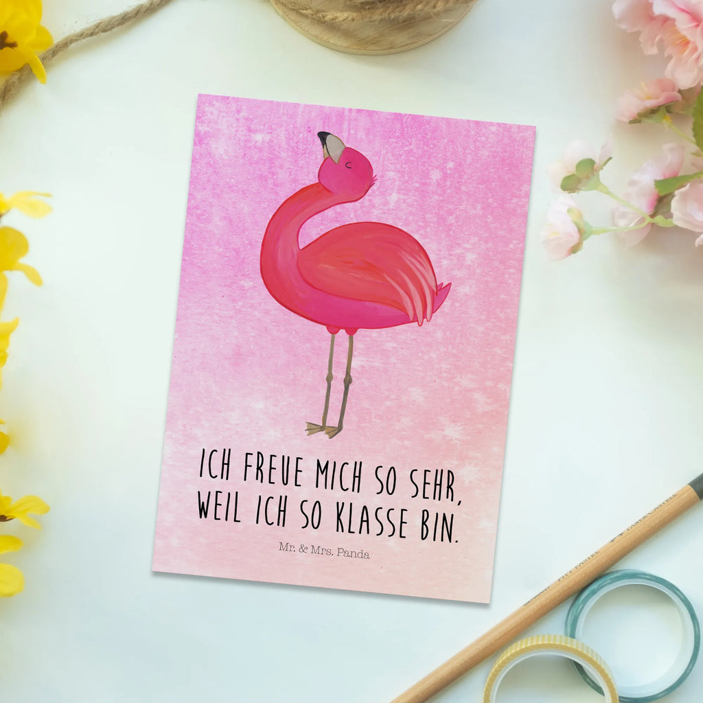 Postkarte Flamingo Stolz Postkarte, Karte, Geschenkkarte, Grußkarte, Einladung, Ansichtskarte, Geburtstagskarte, Einladungskarte, Dankeskarte, Ansichtskarten, Einladung Geburtstag, Einladungskarten Geburtstag, Flamingo, stolz, Freude, Selbstliebe, Selbstakzeptanz, Freundin, beste Freundin, Tochter, Mama, Schwester