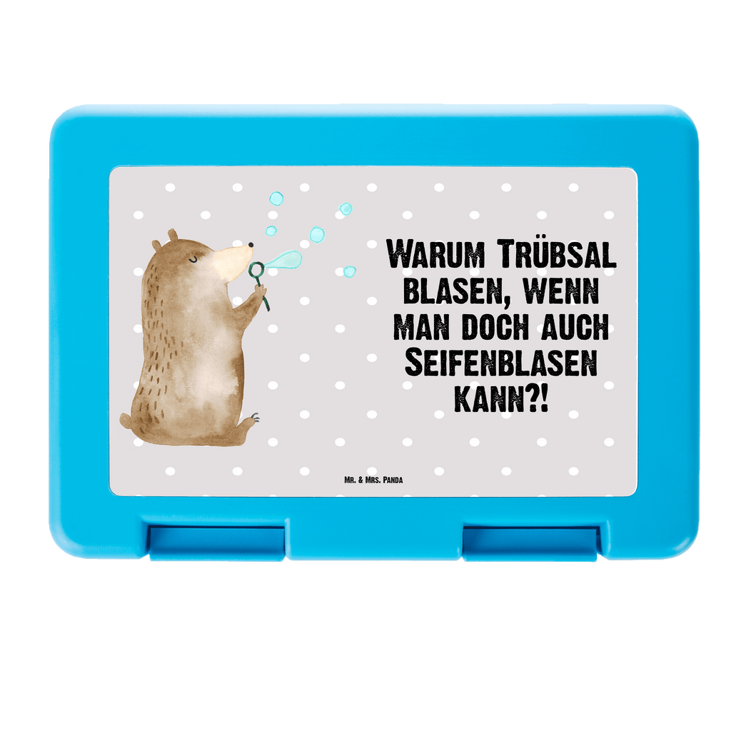 Brotdose Bär Seifenblasen Brotbox, Snackbox, Lunch box, Butterbrotdose, Brotzeitbox, Bär, Teddy, Teddybär, Seifenblasen Bär Lustig Sein Glücklich Traurig Happy