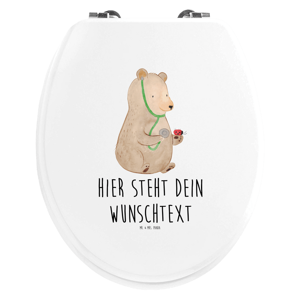 Personalisierter WC Sitz Motiv Bär Arzt Personalisierte Klobrille, Personalisierter Klodeckel, Personalisierter Toilettendeckel, Personalisierter WC-Sitz, Toilettendeckel mit Namen, WC Sitz mit Namen, Bär, Teddy, Teddybär, Arzt, Ärztin, Doktor, Professor, Doktorin, Professorin