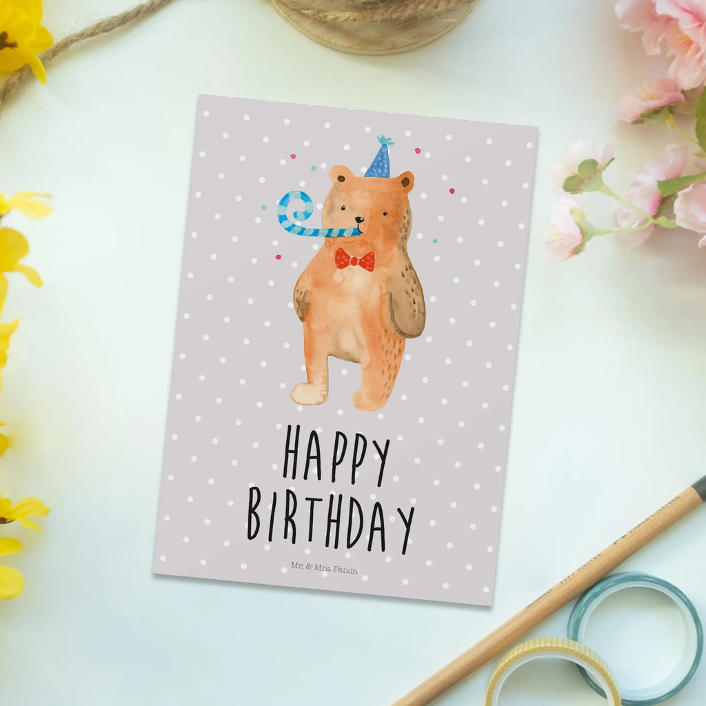 Postkarte Bär Geburtstag Postkarte, Karte, Geschenkkarte, Grußkarte, Einladung, Ansichtskarte, Geburtstagskarte, Einladungskarte, Dankeskarte, Ansichtskarten, Einladung Geburtstag, Einladungskarten Geburtstag, Bär, Teddy, Teddybär, Happy Birthday, Alles Gute, Glückwunsch, Geburtstag