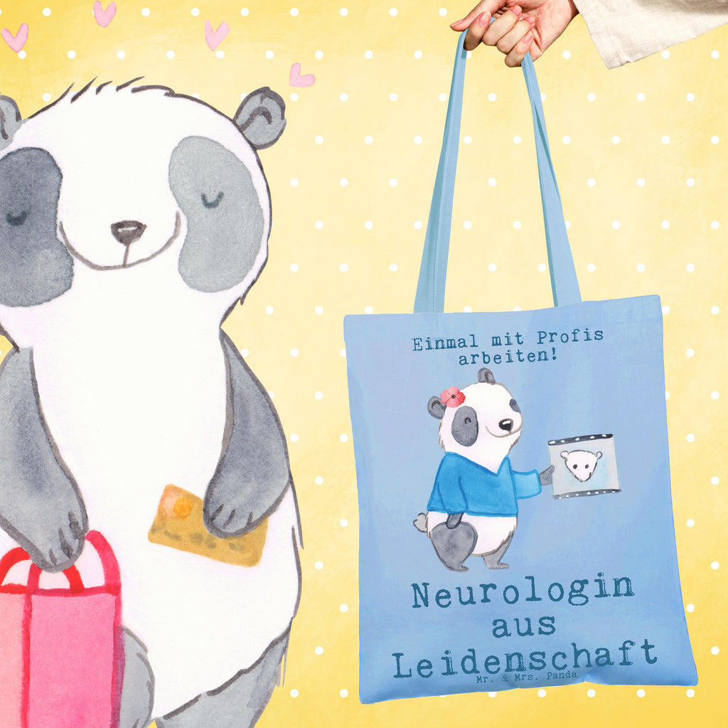 Tragetasche Neurologin aus Leidenschaft Beuteltasche, Beutel, Einkaufstasche, Jutebeutel, Stoffbeutel, Beruf, Ausbildung, Jubiläum, Abschied, Rente, Kollege, Kollegin, Geschenk, Schenken, Arbeitskollege, Mitarbeiter, Firma, Danke, Dankeschön, Neurologin, Neurologie, Mediziner, Medizinstudium