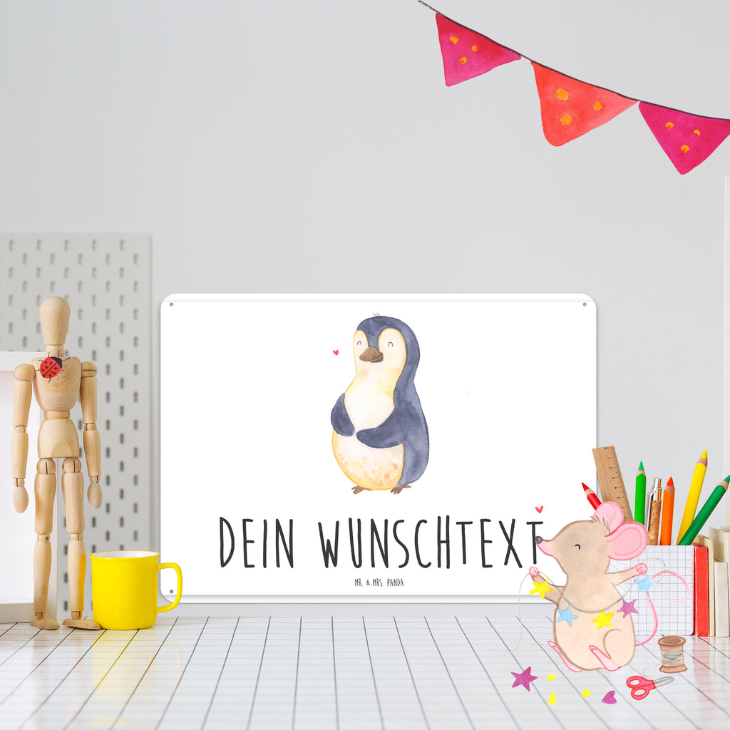 Personalisiertes Blechschild Pinguin Diät Blechschild, Metallschild, Geschenk Schild, Schild, Magnet-Metall-Schild, Deko Schild, Wandschild, Wand-Dekoration, Türschild, Pinguin, Pinguine, Diät, Abnehmen, Abspecken, Gewicht, Motivation, Selbstliebe, Körperliebe, Selbstrespekt