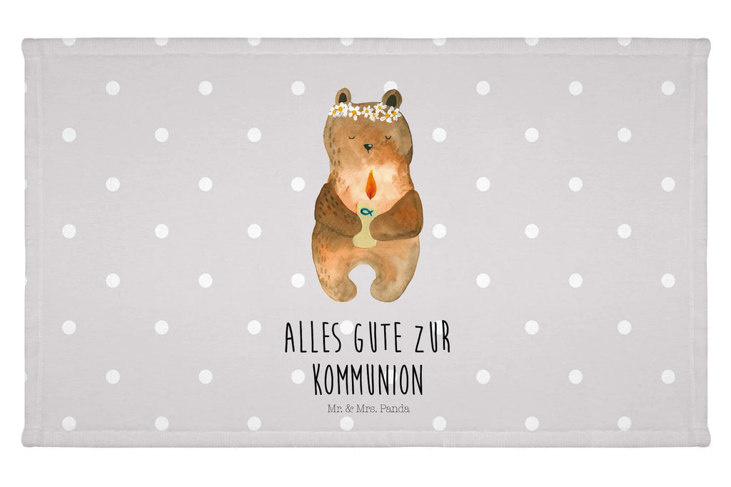 Handtuch Bär Kommunion Handtuch, Badehandtuch, Badezimmer, Handtücher, groß, Kinder, Baby, Bär, Teddy, Teddybär, Kommunion, Gottes Segen, Taufkerze, katholisch