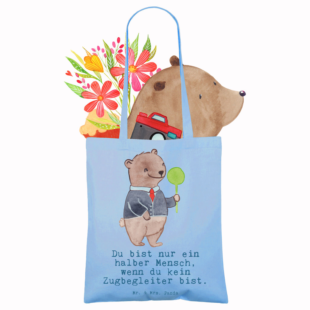 Tragetasche Zugbegleiter mit Herz Beuteltasche, Beutel, Einkaufstasche, Jutebeutel, Stoffbeutel, Tasche, Shopper, Umhängetasche, Strandtasche, Schultertasche, Stofftasche, Tragetasche, Badetasche, Jutetasche, Einkaufstüte, Laptoptasche, Beruf, Ausbildung, Jubiläum, Abschied, Rente, Kollege, Kollegin, Geschenk, Schenken, Arbeitskollege, Mitarbeiter, Firma, Danke, Dankeschön