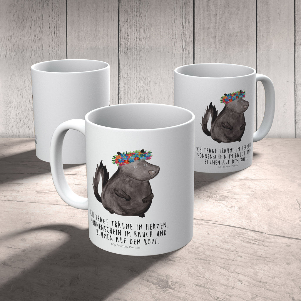 Kindertasse Stinktier Blumenmaedchen Kindertasse, Kinder Tasse, Kunststoff Tasse, Kindergarten Tasse, Trinkbecher, Camping Becher, Kaffeetasse, Kunststoffbecher, Kindergartenbecher, Outdoorgeschirr, Kunststoffgeschirr, Reisebecher, Reisetasse, Kinderbecher, Bruchfeste Tasse, Bruchsichere Tasse, Plastik Tasse, Plastiktasse, Stinktier, Skunk, Wildtier, Raubtier, Stinker, Stinki, Yoga, Namaste, Lebe, Liebe, Lache