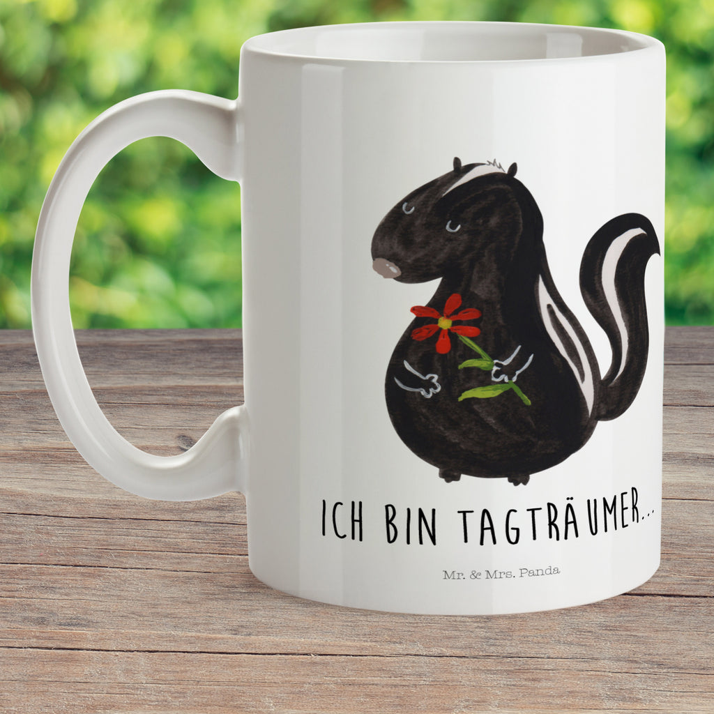 Kindertasse Stinktier Blume Kindertasse, Kinder Tasse, Kunststoff Tasse, Kindergarten Tasse, Trinkbecher, Camping Becher, Kaffeetasse, Kunststoffbecher, Kindergartenbecher, Outdoorgeschirr, Kunststoffgeschirr, Reisebecher, Reisetasse, Kinderbecher, Bruchfeste Tasse, Bruchsichere Tasse, Plastik Tasse, Plastiktasse, Stinktier, Skunk, Wildtier, Raubtier, Stinker, Stinki, Tagträumer, verträumt, Dreams, Träume