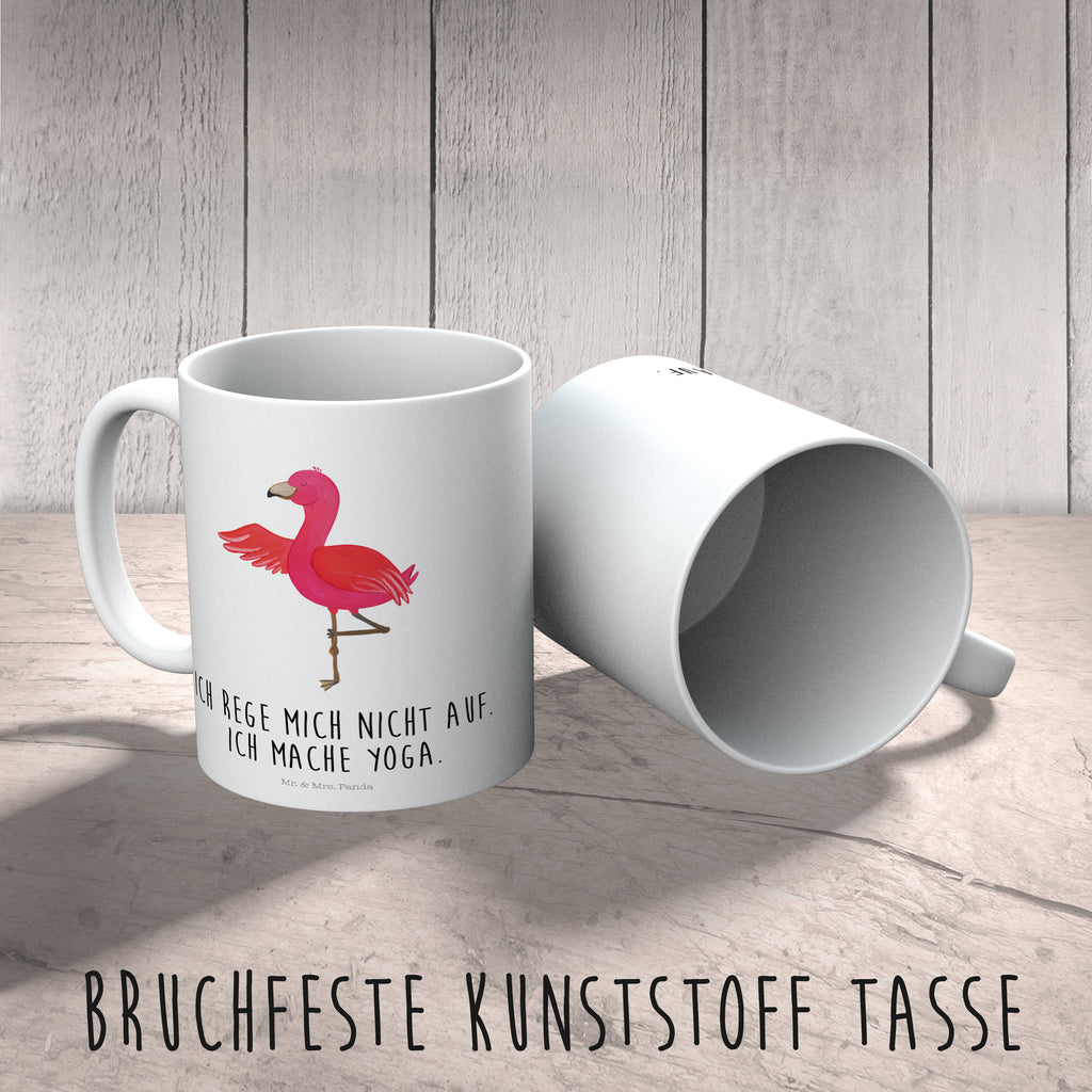 Kindertasse Flamingo Yoga Kindertasse, Kinder Tasse, Kunststoff Tasse, Kindergarten Tasse, Trinkbecher, Camping Becher, Kaffeetasse, Kunststoffbecher, Kindergartenbecher, Outdoorgeschirr, Kunststoffgeschirr, Reisebecher, Reisetasse, Kinderbecher, Bruchfeste Tasse, Bruchsichere Tasse, Plastik Tasse, Plastiktasse, Flamingo, Vogel, Yoga, Namaste, Achtsamkeit, Yoga-Übung, Entspannung, Ärger, Aufregen, Tiefenentspannung