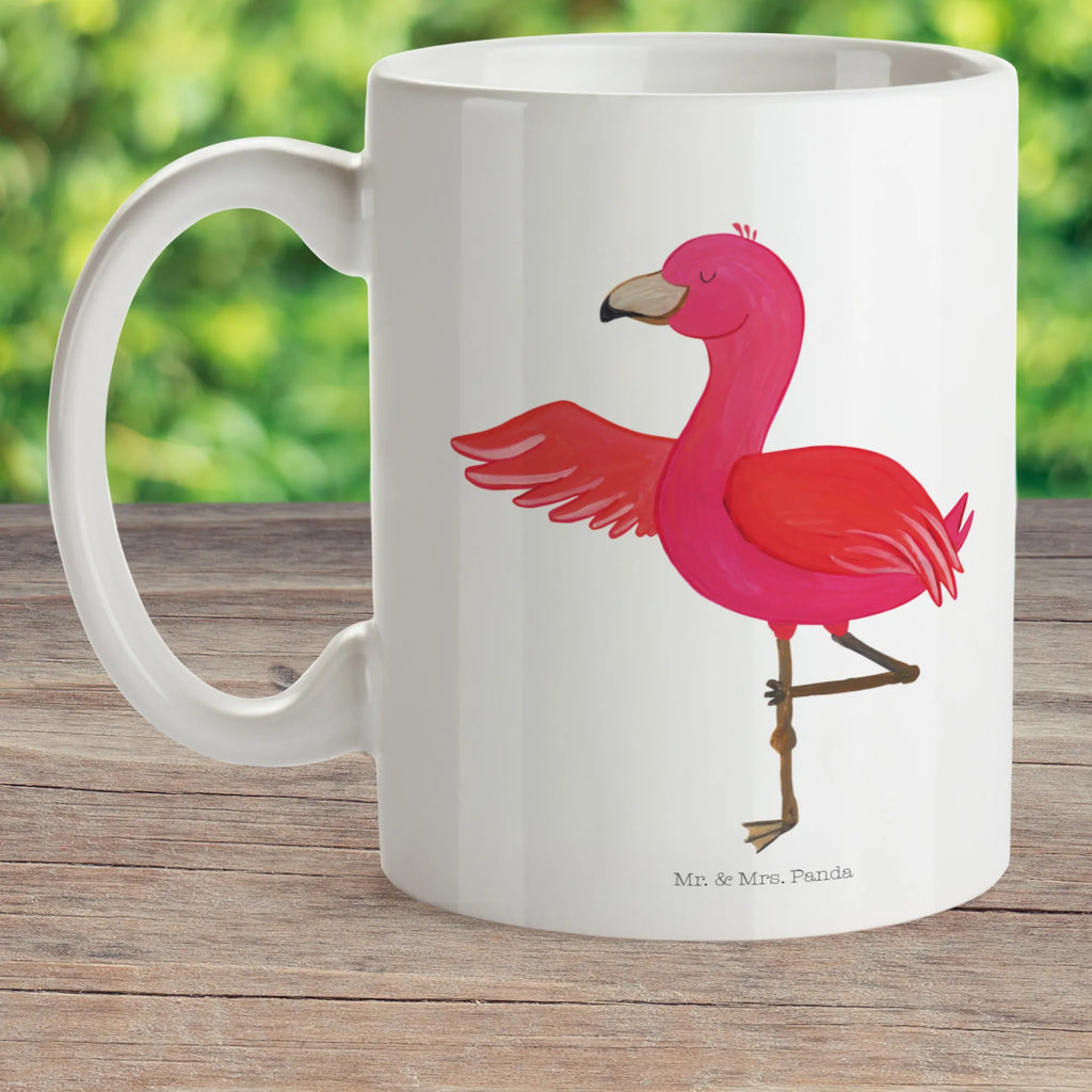 Kindertasse Flamingo Yoga Kindertasse, Kinder Tasse, Kunststoff Tasse, Kindergarten Tasse, Trinkbecher, Camping Becher, Kaffeetasse, Kunststoffbecher, Kindergartenbecher, Outdoorgeschirr, Kunststoffgeschirr, Reisebecher, Reisetasse, Kinderbecher, Bruchfeste Tasse, Bruchsichere Tasse, Plastik Tasse, Plastiktasse, Flamingo, Vogel, Yoga, Namaste, Achtsamkeit, Yoga-Übung, Entspannung, Ärger, Aufregen, Tiefenentspannung