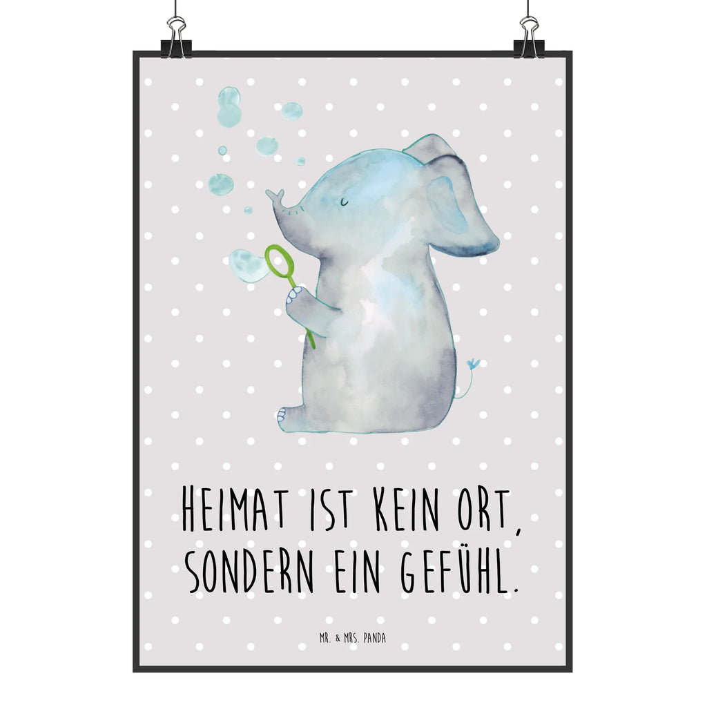 Poster Elefant Seifenblasen Poster, Wandposter, Bild, Wanddeko, Küchenposter, Kinderposter, Wanddeko Bild, Raumdekoration, Wanddekoration, Handgemaltes Poster, Mr. & Mrs. Panda Poster, Designposter, Kunstdruck, Posterdruck, Tiermotive, Gute Laune, lustige Sprüche, Tiere, Elefant, Elefanten, Dickhäuter, Rüsseltier, Seifenblasen, Liebe, Heimat, Gefühl. Daheim, Liebesbeweis, Liebesspruch