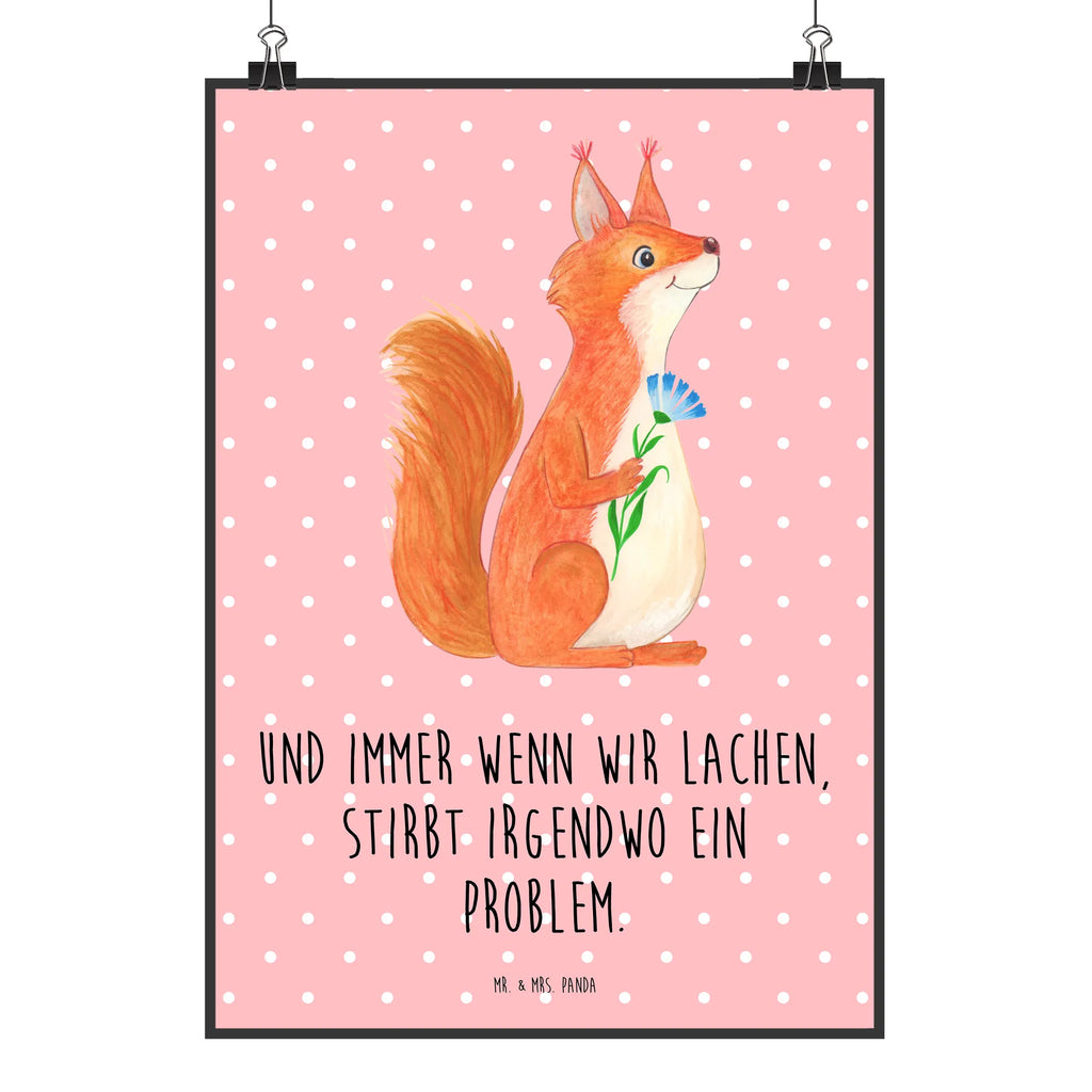 Poster Eichhörnchen Blume Poster, Wandposter, Bild, Wanddeko, Küchenposter, Kinderposter, Wanddeko Bild, Raumdekoration, Wanddekoration, Handgemaltes Poster, Mr. & Mrs. Panda Poster, Designposter, Kunstdruck, Posterdruck, Tiermotive, Gute Laune, lustige Sprüche, Tiere, Eichhörnchen, Eichhorn, Spruch positiv, Lachen, Spaß, Motivation Sprüche, Motivation Bilder, glücklich Spruch, Spruch Deko