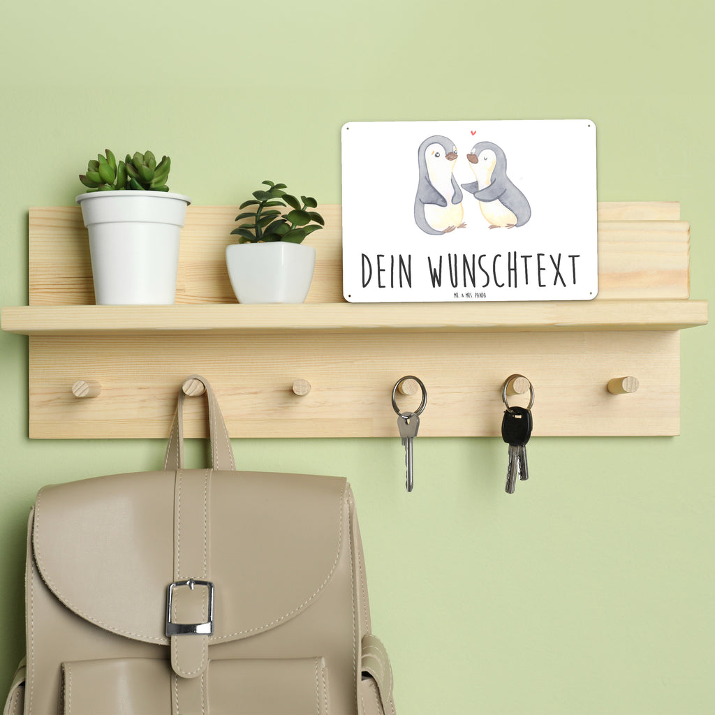 Personalisiertes Blechschild Pinguine trösten Blechschild, Metallschild, Geschenk Schild, Schild, Magnet-Metall-Schild, Deko Schild, Wandschild, Wand-Dekoration, Türschild, Liebe, Partner, Freund, Freundin, Ehemann, Ehefrau, Heiraten, Verlobung, Heiratsantrag, Liebesgeschenk, Jahrestag, Hocheitstag, Valentinstag, Geschenk für Frauen, Hochzeitstag, Mitbringsel, Geschenk für Freundin, Geschenk für Partner, Liebesbeweis, für Männer, für Ehemann