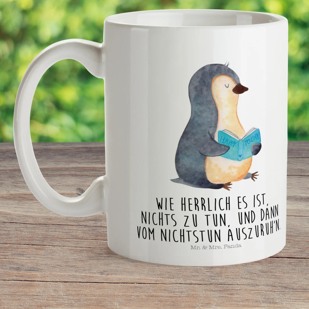 Kindertasse Pinguin Buch Kindertasse, Kinder Tasse, Kunststoff Tasse, Kindergarten Tasse, Trinkbecher, Camping Becher, Kaffeetasse, Kunststoffbecher, Kindergartenbecher, Outdoorgeschirr, Kunststoffgeschirr, Reisebecher, Reisetasse, Kinderbecher, Bruchfeste Tasse, Bruchsichere Tasse, Plastik Tasse, Plastiktasse, Pinguin, Pinguine, Buch, Lesen, Bücherwurm, Nichtstun, Faulenzen, Ferien, Urlaub, Freizeit