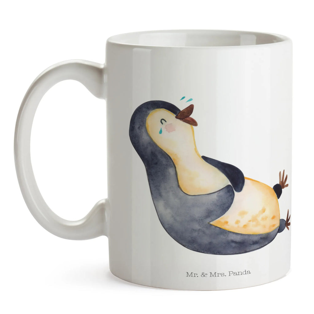 Tasse Pinguin Lachen Tasse, Kaffeetasse, Teetasse, Becher, Kaffeebecher, Teebecher, Keramiktasse, Porzellantasse, Büro Tasse, Geschenk Tasse, Tasse Sprüche, Tasse Motive, Kaffeetassen, Tasse bedrucken, Designer Tasse, Cappuccino Tassen, Schöne Teetassen, Pinguin, Pinguine, lustiger Spruch, Optimismus, Fröhlich, Lachen, Humor, Fröhlichkeit