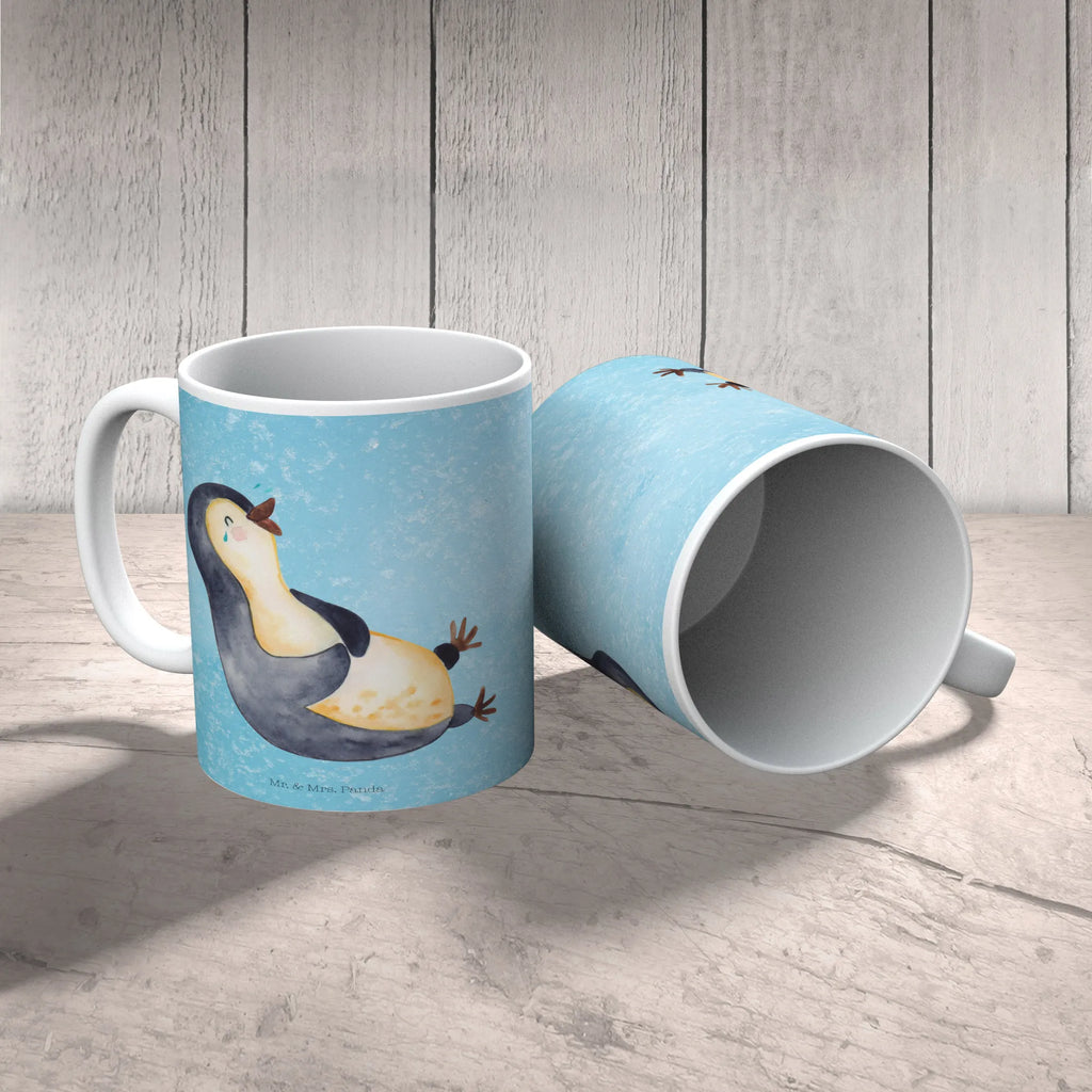 Tasse Pinguin Lachen Tasse, Kaffeetasse, Teetasse, Becher, Kaffeebecher, Teebecher, Keramiktasse, Porzellantasse, Büro Tasse, Geschenk Tasse, Tasse Sprüche, Tasse Motive, Kaffeetassen, Tasse bedrucken, Designer Tasse, Cappuccino Tassen, Schöne Teetassen, Pinguin, Pinguine, lustiger Spruch, Optimismus, Fröhlich, Lachen, Humor, Fröhlichkeit