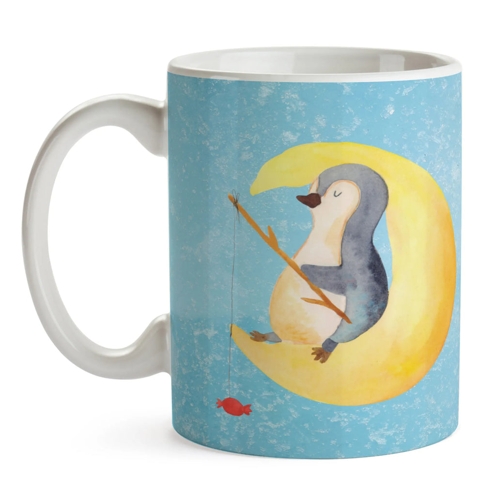 Tasse Pinguin Mond Tasse, Kaffeetasse, Teetasse, Becher, Kaffeebecher, Teebecher, Keramiktasse, Porzellantasse, Büro Tasse, Geschenk Tasse, Tasse Sprüche, Tasse Motive, Kaffeetassen, Tasse bedrucken, Designer Tasse, Cappuccino Tassen, Schöne Teetassen, Pinguin, Pinguine, Spruch, schlafen, Nachtruhe, Einschlafen, Schlafzimmer, Schlafstörungen, Gästezimmer