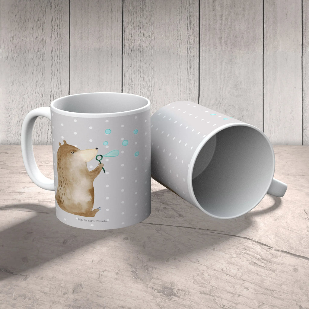 Tasse Bär Seifenblasen Tasse, Kaffeetasse, Teetasse, Becher, Kaffeebecher, Teebecher, Keramiktasse, Porzellantasse, Büro Tasse, Geschenk Tasse, Tasse Sprüche, Tasse Motive, Kaffeetassen, Tasse bedrucken, Designer Tasse, Cappuccino Tassen, Schöne Teetassen, Bär, Teddy, Teddybär, Seifenblasen Bär Lustig Sein Glücklich Traurig Happy