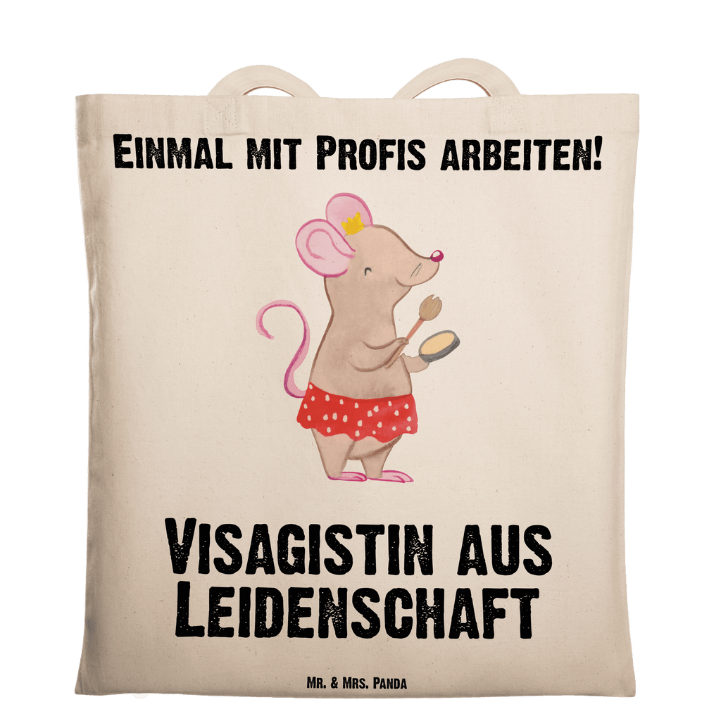 Tragetasche Visagistin aus Leidenschaft Beuteltasche, Beutel, Einkaufstasche, Jutebeutel, Stoffbeutel, Tasche, Shopper, Umhängetasche, Strandtasche, Schultertasche, Stofftasche, Tragetasche, Badetasche, Jutetasche, Einkaufstüte, Laptoptasche, Beruf, Ausbildung, Jubiläum, Abschied, Rente, Kollege, Kollegin, Geschenk, Schenken, Arbeitskollege, Mitarbeiter, Firma, Danke, Dankeschön, Kosmetikerin, Make Up Artist, Maskenbildnerin, Visagistin, Beauty Salon, Kosmetikstudio, Eröffnung