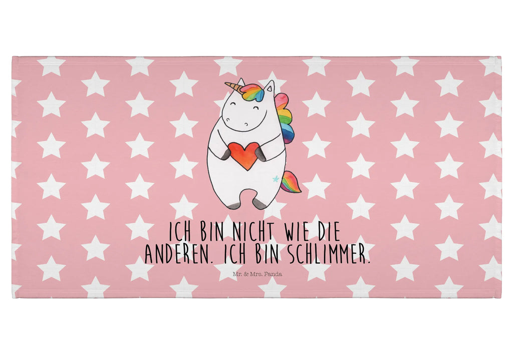 Handtuch Einhorn Herz Handtuch, Badehandtuch, Badezimmer, Handtücher, groß, Kinder, Baby, Einhorn, Einhörner, Einhorn Deko, Unicorn, Herz, schlimm, böse, witzig, lustig, Freundin, anders, bunt