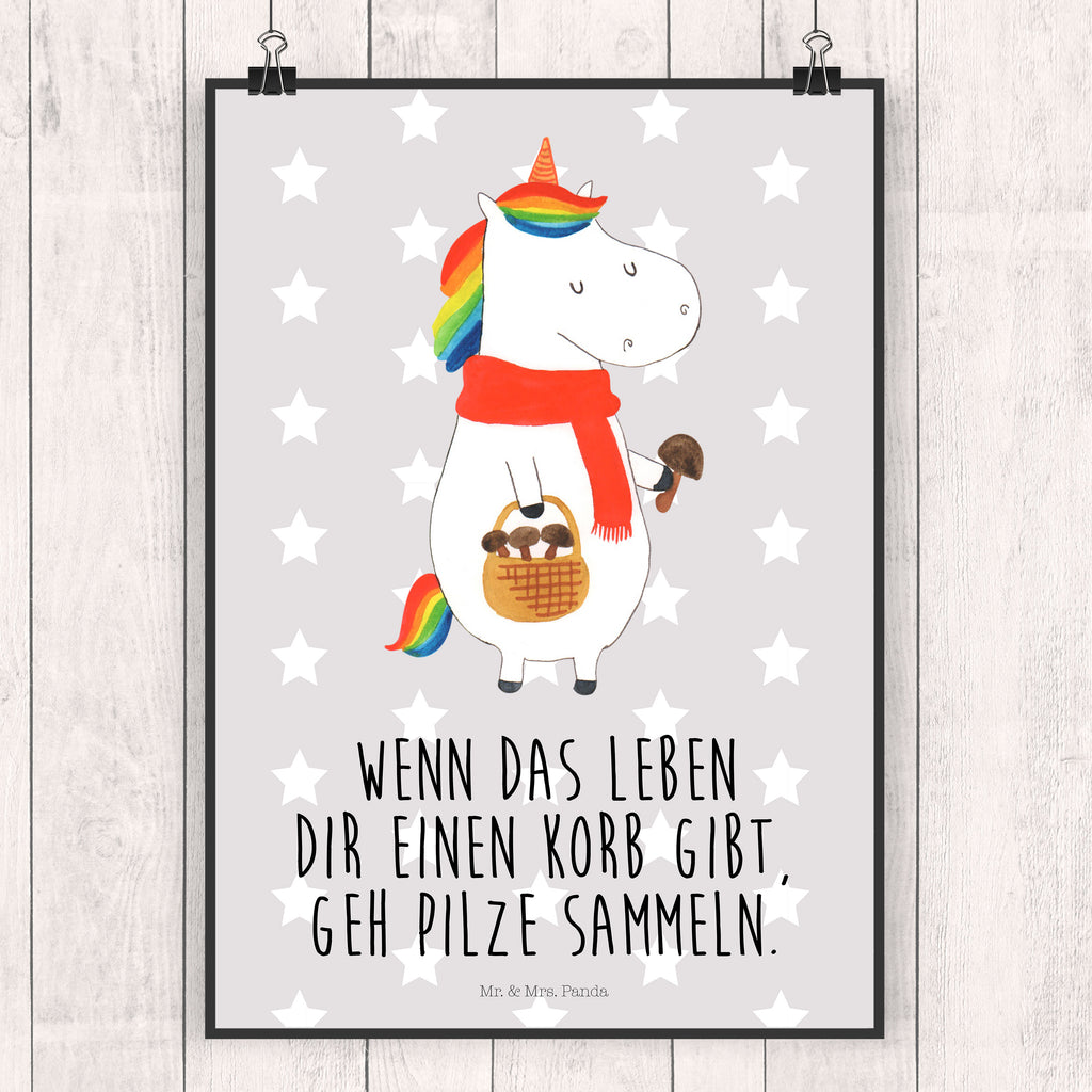 Poster Einhorn Pilz Poster, Wandposter, Bild, Wanddeko, Küchenposter, Kinderposter, Wanddeko Bild, Raumdekoration, Wanddekoration, Handgemaltes Poster, Mr. & Mrs. Panda Poster, Designposter, Kunstdruck, Posterdruck, Einhorn, Einhörner, Einhorn Deko, Pegasus, Unicorn, Pilze, Pilzsammler, Motivation, Spruch, Liebeskummer