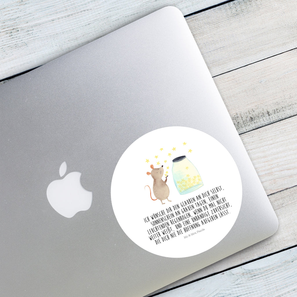 Rund Aufkleber Maus Sterne Sticker, Aufkleber, Etikett, Tiermotive, Gute Laune, lustige Sprüche, Tiere, Maus, Sterne, Wunsch, Kind, Taufe, Taufgeschenk, Geburt, Schwangerschaft, erstes Kind, Kindergeburtstag, Geburtstag, Hoffnung, Träume